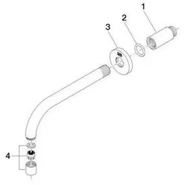 Dornbracht Tara 190 Wandauslauf (1380088200)