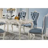 Klassische Stühle Barock Stuhl Sets 4x Lehnstuhl Garnitur Echtholz Chesterfield