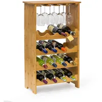 Relaxdays Weinregal 84 x 50 x 24 cm Natur