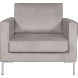 Alte Gerberei Sessel »Velina«, mit Metall-Winkelfüßen, grau