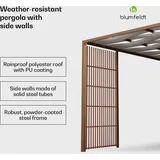 Blumfeldt Shade Cove Vert Pergola 3x3m Sichtschutz, pulverbeschichtet wetterfest