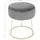 BIZZOTTO Hocker Clarissa Samt 35 x 40 x 35 cm Grau