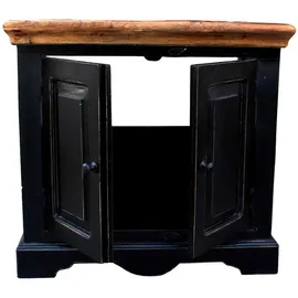 SIT Möbel Waschbeckenunterschrank 66 x 60 x 41 cm Schwarz/Honig