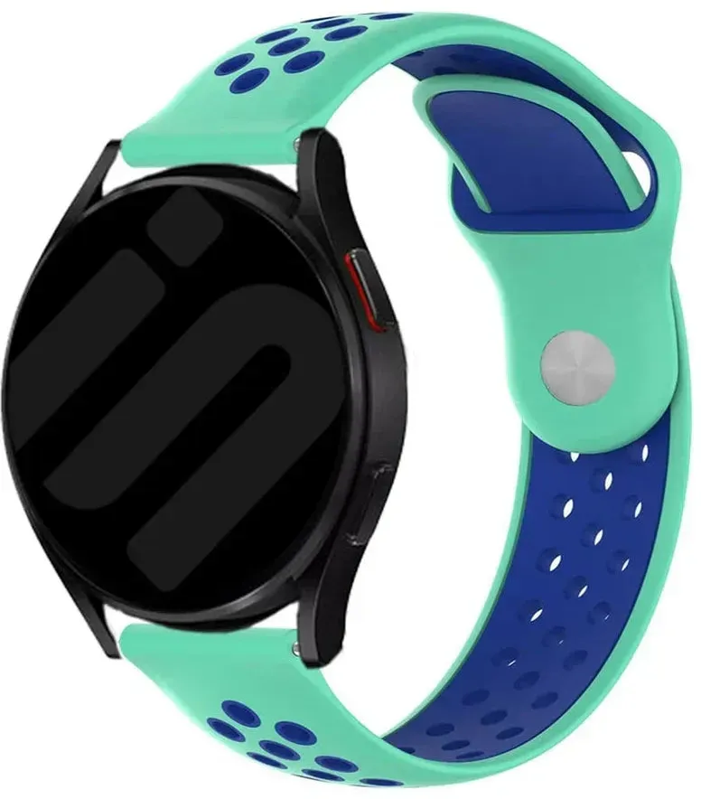 Strap-it Coros Pace 3 Armband Silikon 'Sport' für Coros Pace 3 - Aqua/Blau - Druckknopf Verschluss