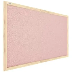 Allboards Pastellrosa Pinnwand mit Holzrahmen 90x60cm Pastellrosa Korktafel