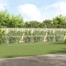 vidaXL Hundekäfig 8 x 2 x 2 m Stahl Silber