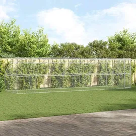 vidaXL Hundekäfig 8 x 2 x 2 m Stahl Silber