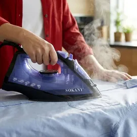 Sokany Dampfbügeleisen 1600W Schwarz/Blau
