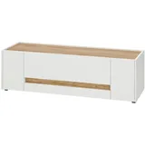 furn.design TV-Lowboard weiß und Wotan Eiche TV-Unterteil 140 x 40 cm