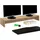 CARO-Möbel Monitorständer Zoom für 2 Monitore 100 x 15 x 27 cm Braun