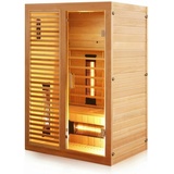 Luxus LED Infrarotsauna 130x105cm Infrarotkabine Wärmekabine Sauna Vollspektrum