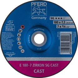 PFERD Tools Schruppscheibe E ZIRKON Speziallinie SGP CAST für Guss - 62217738