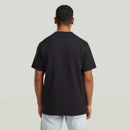 G-Star Regular T-Shirt mit Strukturmuster, Black, M