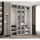 abiks möbel Drehtürenschrank COMO 170 x 245,5 x 40 cm Schwarz/Weiß