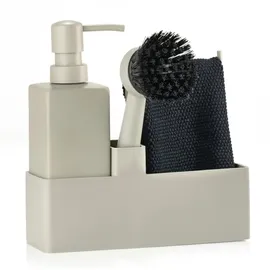 ZONE Denmark Geschirrspülset mit Putzlappen mud