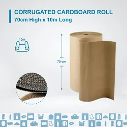Wellpappenrolle 70 cm x 10 m - Robuste Schutzverpackung, Perfekt für den Versand - Basteln, Handwerk