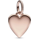 Pandora Gravierbarer Herz Charm-Anhänger aus Sterlingsilber in der Farbe Roségold, Pandora Moments 388914C00