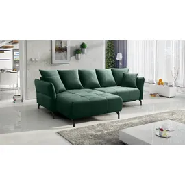 Fun Möbel Ecksofa Schlafsofa Sofa SADIE Stoff Element, Ottomane Links