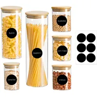Ribelli Vorratsdosen Glas mit Deckel 6 Stück Set -