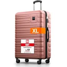 Travely Polycarbonat Koffer Groß 77 cm / 100 l rosa/roségold