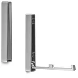 SO-TECH® Klapphaken BARI aus Metall, Höhen 80 - 120 mm, Lochabstände 32-70 mm, (2-St), 120 x 16 x 15 mm, Chrom matt, 2 Stück inkl. Schrauben silberfarben 12 cm