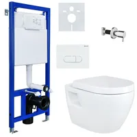 Aloni Taharet Hänge Dusch WC mit WC-Sitz Weiß