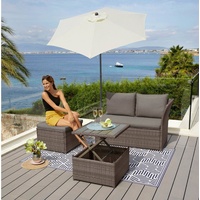 KONIFERA Gartenlounge-Set KONIFERA Marseille Premium Sitzmöbel-Sets grau (anthrazit) Outdoor Möbel - 2 Jahre Gewährleistung - mind. 14 Tage Rückgaberecht