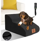 Famanu Hundetreppe für Sofa - Waschbarer Plüschbezug, Antirutsch-Funktion