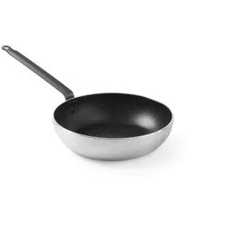 HENDI Wokpfanne, geeignet für alle Herdarten und für den Einsatz in Öfen,Marmor-Antihaftbeschichtung, Pfanne, ø320x(H)100mm, Aluminium