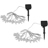 GLOBO RGB LED Farbwechsel, 20x Schmetterling led, L 470 cm