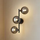 Wandleuchte Lindby, Orbelia, dimmbar, Schwarz, für Wohnzimmer, Glas, Modern - 22.8 - 40