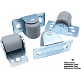 Möbelrollen 01 Transportrollen Kastenrolle Rolle Gummi Gummirolle Mini Ø 16mm