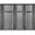WIMEX Schwebetürenschrank England 313 x 236 x 65 cm Schwarz/Spiegel