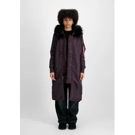 Alpha Industries Long Fishtail Jacke, Plum, S