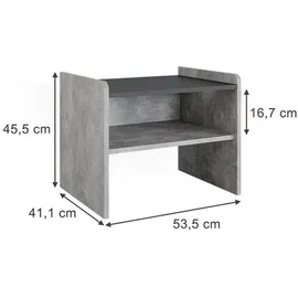 Vicco Sitzbank Roman Grau 53,5 x 41,1 cm