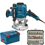 Bosch Oberfräse GOF 1250 CE mit Zubehör-Set und L-Boxx + 30tlg. Fräser-Set