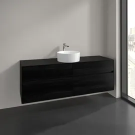 Villeroy & Boch Collaro Waschtischunterschrank C04900AB 160x54,8x50cm, Waschtisch mittig, Black oak