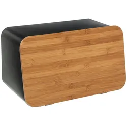 FIVE - Brotbox und Schneidebrett Modern in Schwarz 37 cm