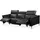 OTTO home Couch Kunstleder 3-Sitzer Schwarz