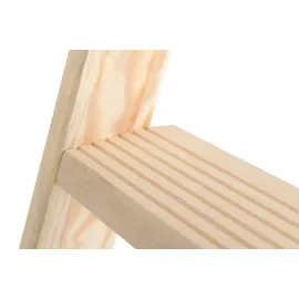 Hymer Holz-Stufenstehleiter 2x6 Stufen Länge 1,80 m beidseitig begehbar