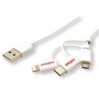 Roline USB Kabel USB A Micro-USB B Weiß