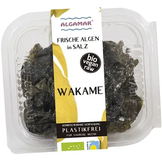 Frische Wakame Algen in Meersalz - bio & roh (0.1kg)