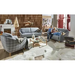 Sofa  grau - Webstoff Seefeld-Plus ¦ grau ¦ Maße (cm): B: 202 H: 92 T: 91