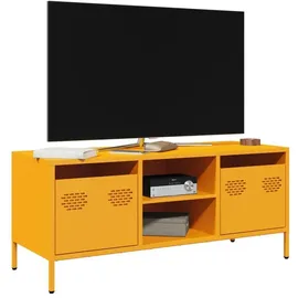 vidaXL TV-Schrank Senfgelb 101,5x39x43,5 cm Kaltgewalzter Stahl
