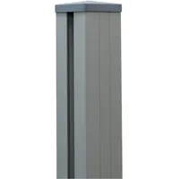 GROJA Zaunpfosten 9 x 9 x 100 cm Silbergrau/Aluminium