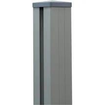 GROJA Zaunpfosten 9 x 9 x 100 cm Silbergrau/Aluminium