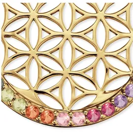 Engelsrufer Kette mit Anhänger Lebensblume Gold / bunt