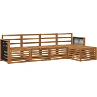 vidaXL Gartenlounge Outdoor-Sofagarnitur Natur