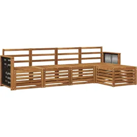 vidaXL Gartenlounge Outdoor-Sofagarnitur Natur