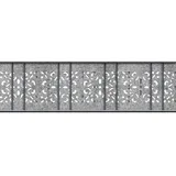 zaun|zu® Sichtschutzstreifen 260 x 15 cm Hellgrau Vlies 2 St.